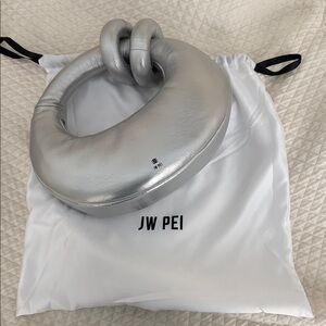 JW PEI Metallic Silver Ring Bag